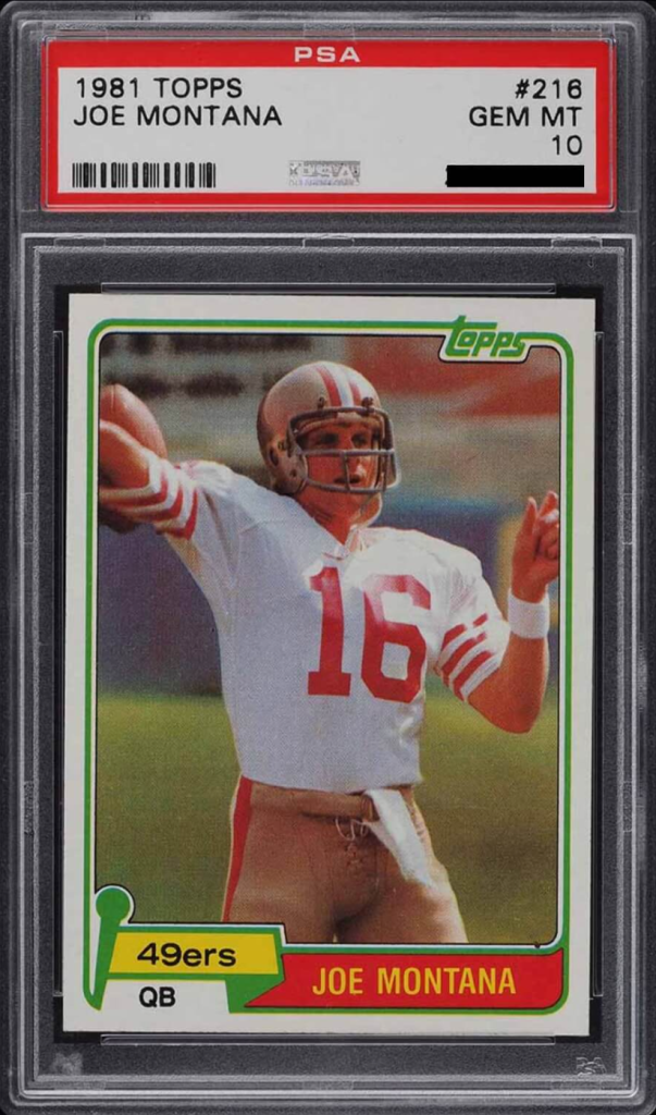 1981 Topps Joe Montana Rookie Card #216