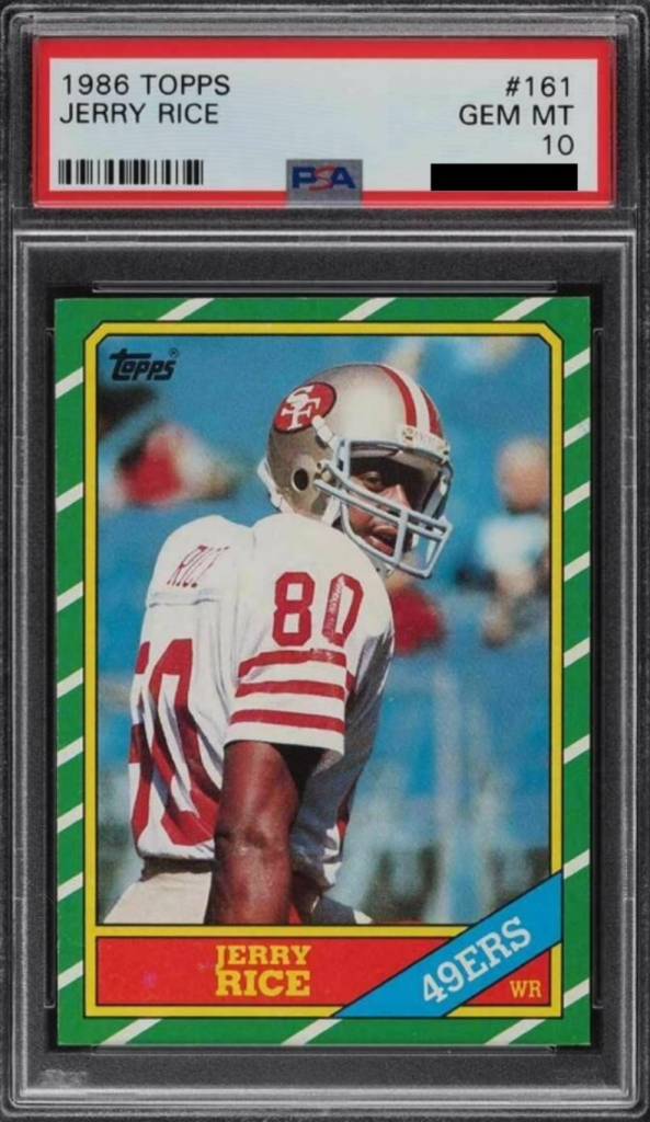 1986 Topps Jerry Rice Rookie Card #161